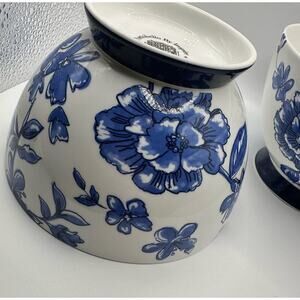 Portobello by Inspire‎ PY19 Blue Floral Bowls Rare Discontinued Dish (Set of 2)